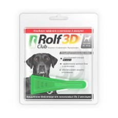 RolfСlub 3D Капли от клещей и блох для собак 40-60кг